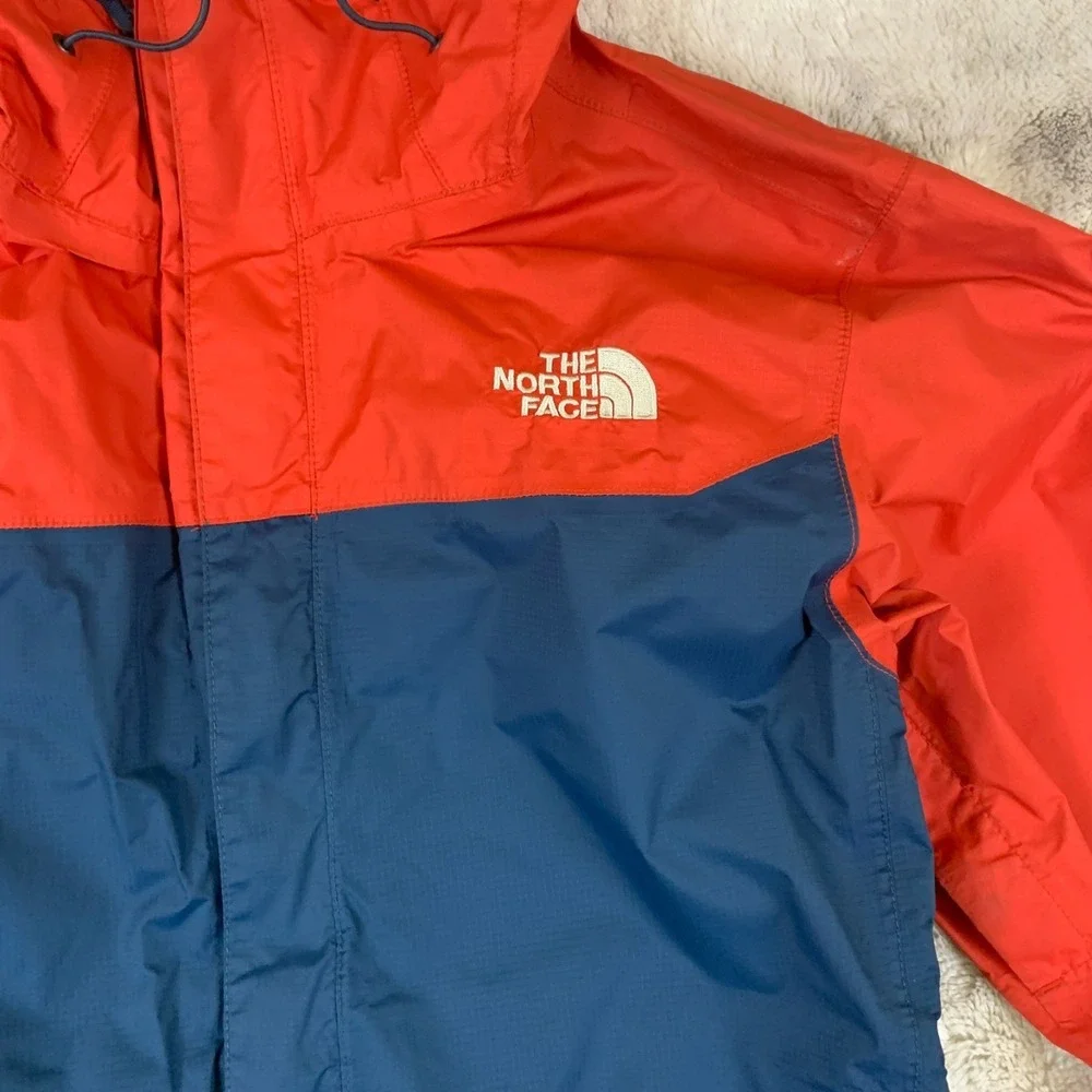 The North‎ Face DryVent Rain Jacket Mens Red Blue Hooded Shell